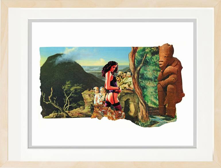 Original Dada Fantasy Collage by Alain Clément