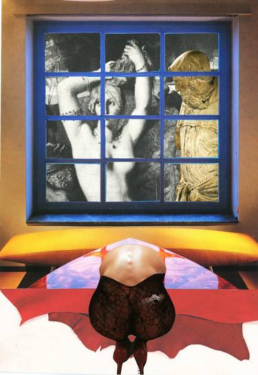 Original Conceptual Erotic Collage by alain clément
