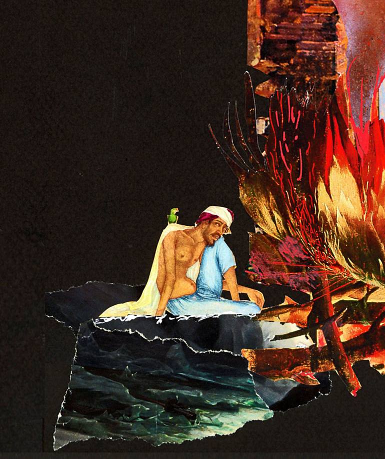 Original Conceptual World Culture Collage by Alain Clément