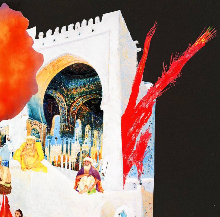 Original Conceptual World Culture Collage by Alain Clément