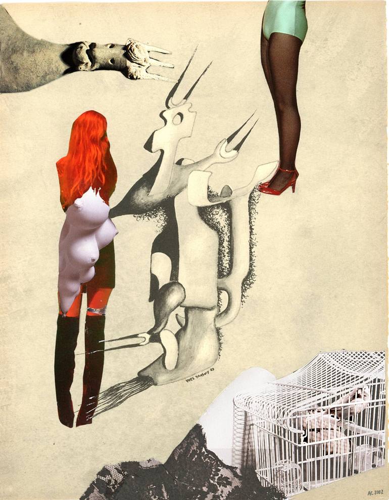 Original Dada Fantasy Collage by alain clément