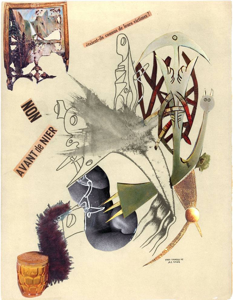 Original Dada Fantasy Collage by alain clément