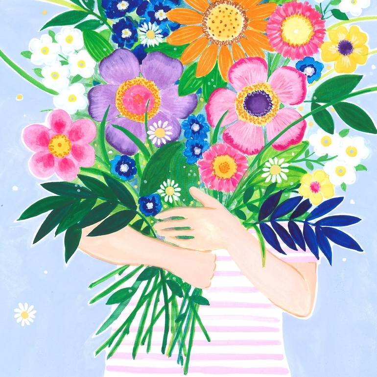 Original Floral Painting by ISABELLE BRENT 