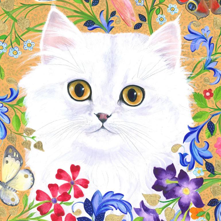 Original Illustration Cats Painting by ISABELLE BRENT 