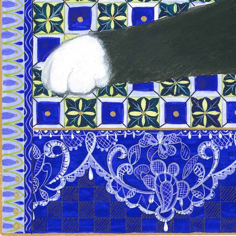 Original Contemporary Cats Painting by Isabelle Brent 