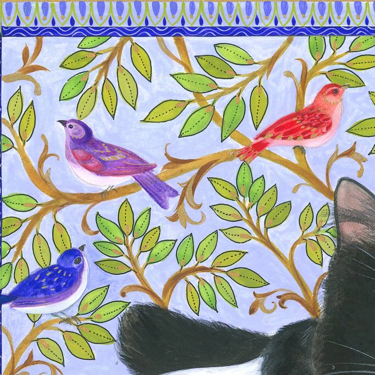 Original Contemporary Cats Painting by Isabelle Brent 