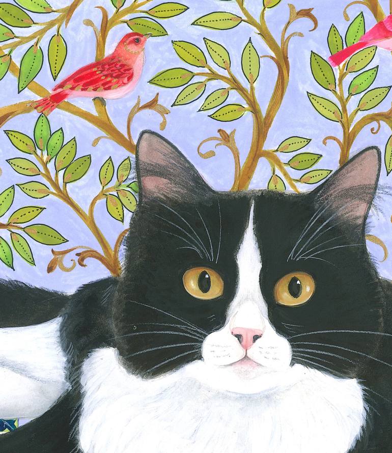 Original Contemporary Cats Painting by Isabelle Brent 