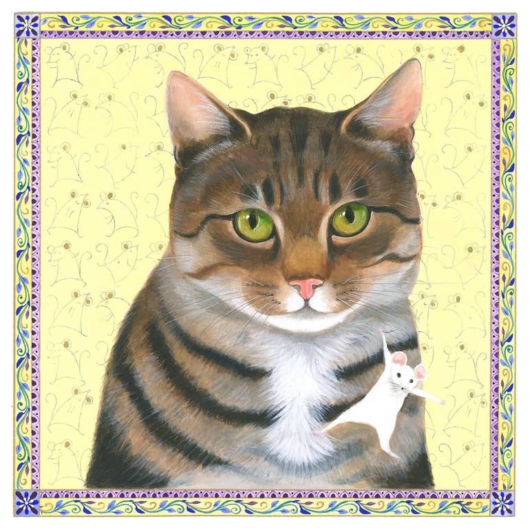 Print of Contemporary Cats Paintings by Isabelle Brent 