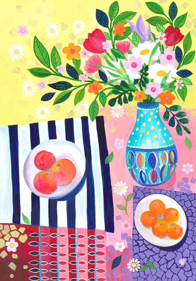 A Still Life Picnic Painting By Isabelle Brent Saatchi Art