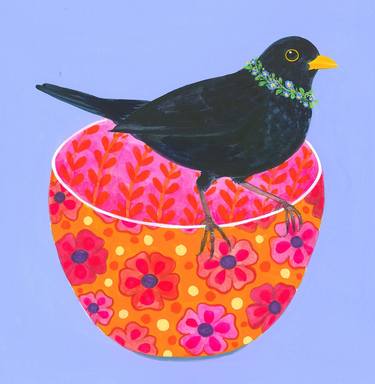 The Blackbird and the Decorative Bowl thumb