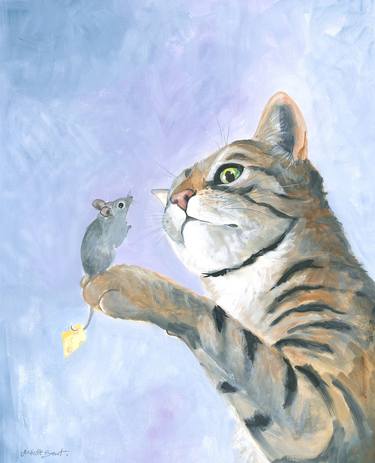 Original Fine Art Cats Paintings by ISABELLE BRENT