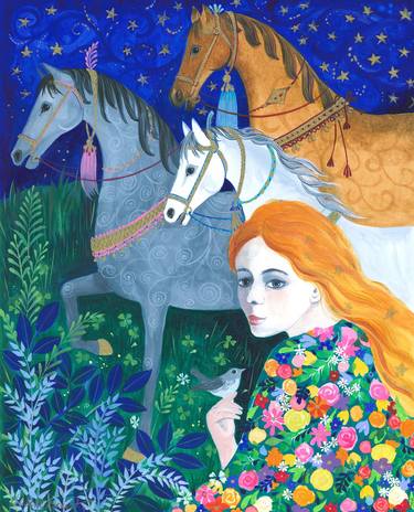 Original Figurative Horse Paintings by ISABELLE BRENT