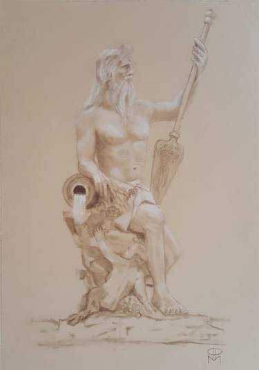 Original Fine Art Classical mythology Drawings by Paul Patrick Martin