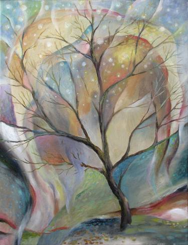 Original Abstract Expressionism Tree Paintings by Taya Barishev