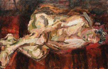 Print of Expressionism Nude Paintings by Nikola Milekic