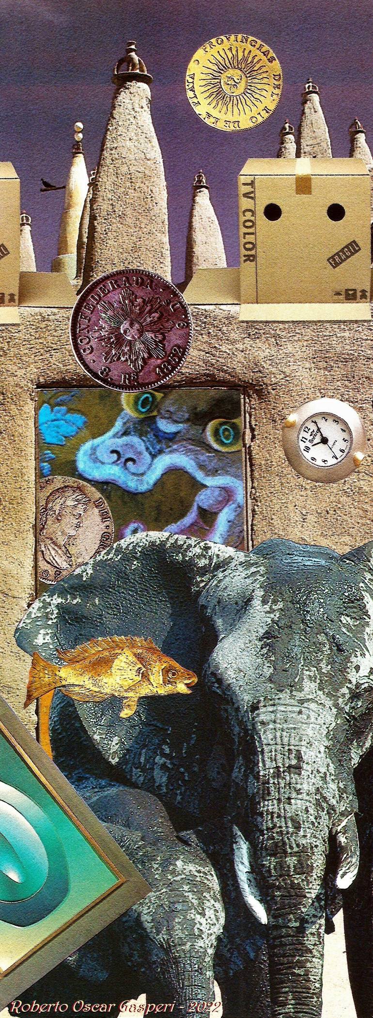 Original Conceptual People Collage by Roberto Oscar Gasperi