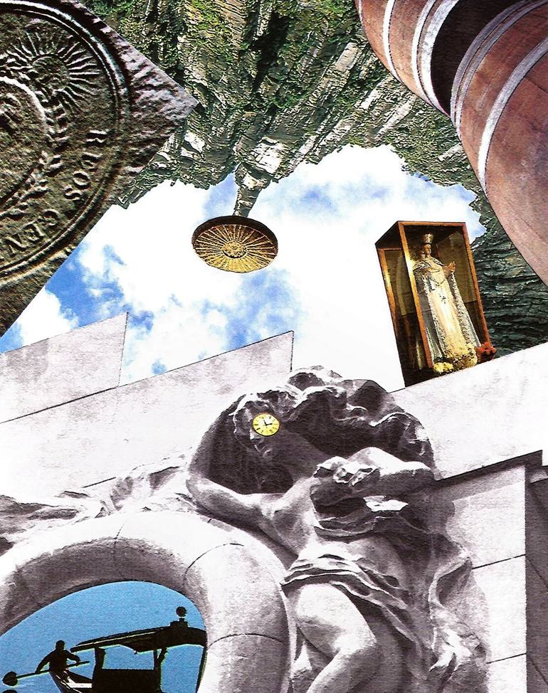 Original Conceptual World Culture Collage by Roberto Oscar Gasperi