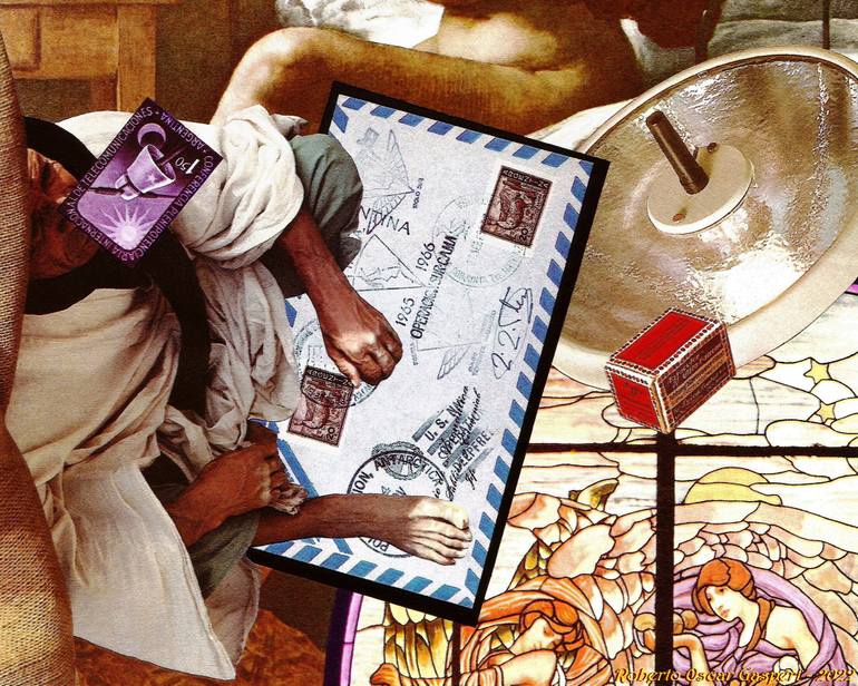 Original Conceptual Other Collage by Roberto Oscar Gasperi