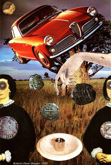 Original Conceptual Popular culture Collage by Roberto Oscar Gasperi