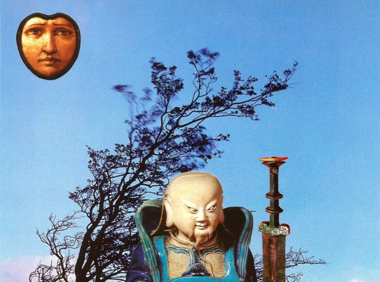 Original Surrealism Pop Culture/Celebrity Collage by Roberto Oscar Gasperi