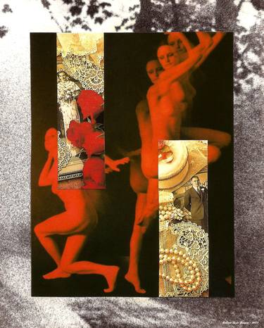 Original Surrealism Nude Collage by Roberto Oscar Gasperi