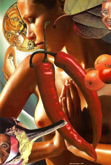 Print of Nude Collage by Roberto Oscar Gasperi