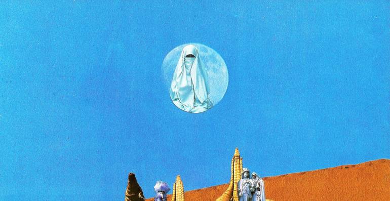 Original Surrealism Pop Culture/Celebrity Collage by Roberto Oscar Gasperi