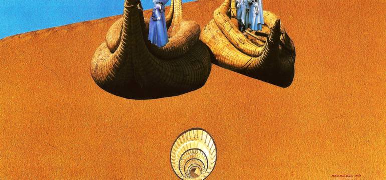 Original Surrealism Pop Culture/Celebrity Collage by Roberto Oscar Gasperi