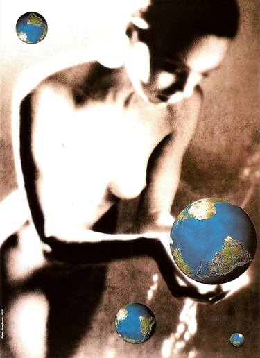 Original Surrealism Nude Collage by Roberto Oscar Gasperi