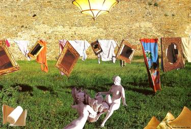 Original Surrealism World Culture Collage by Roberto Oscar Gasperi