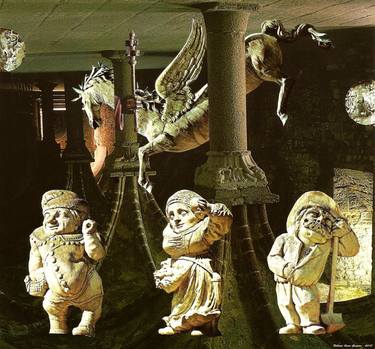 Original Surrealism Popular culture Collage by Roberto Oscar Gasperi