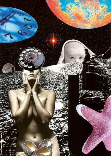 Original Surrealism People Collage by Roberto Oscar Gasperi