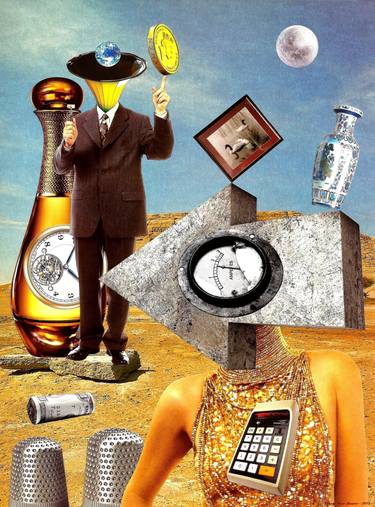 Original Surrealism People Collage by Roberto Oscar Gasperi