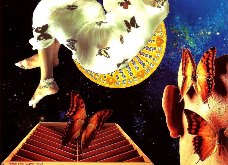 Original Other People Collage by Roberto Oscar Gasperi