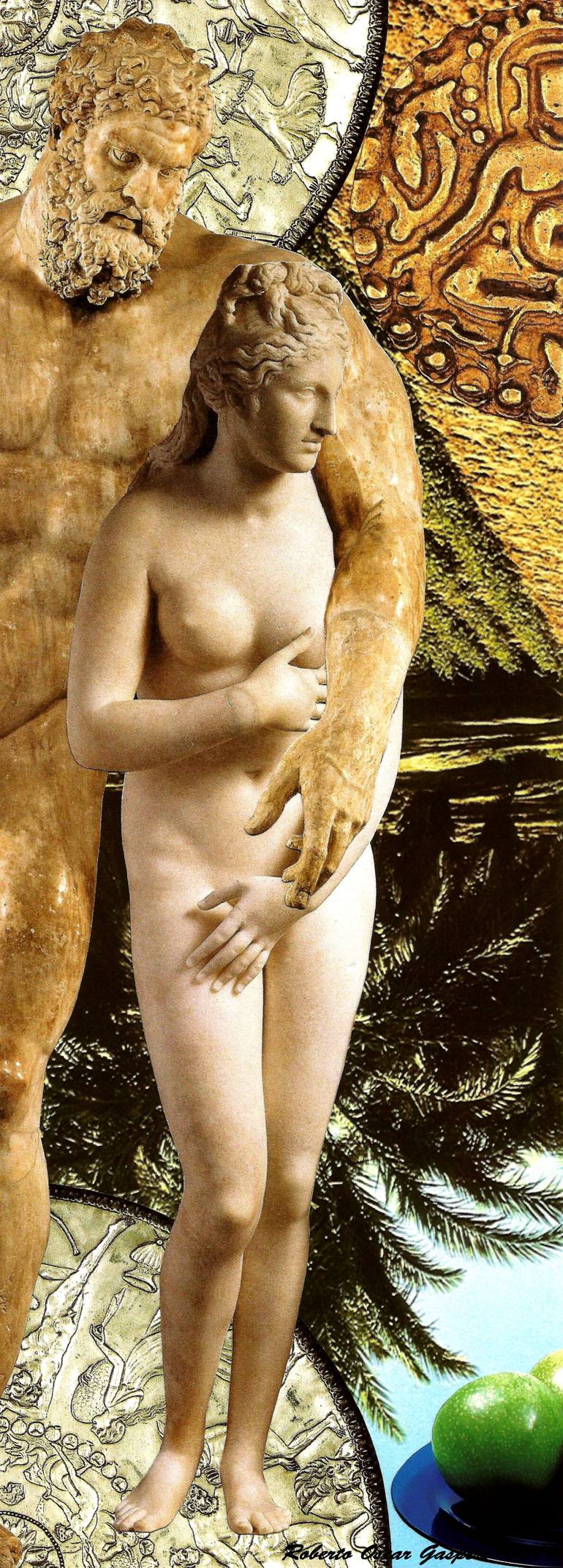 Original Surrealism Pop Culture/Celebrity Collage by Roberto Oscar Gasperi
