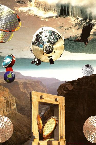 Original Surrealism Fantasy Collage by Roberto Oscar Gasperi