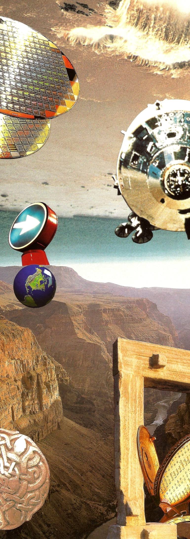 Original Surrealism Fantasy Collage by Roberto Oscar Gasperi