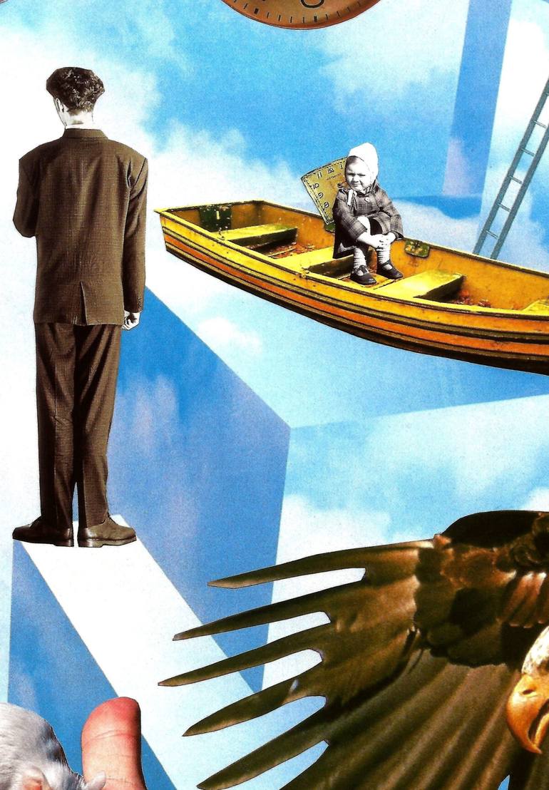 Original Surrealism People Collage by Roberto Oscar Gasperi