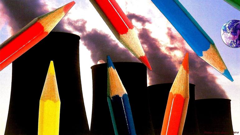Original Surrealism People Collage by Roberto Oscar Gasperi