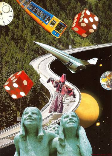 Original Surrealism Fantasy Collage by Roberto Oscar Gasperi