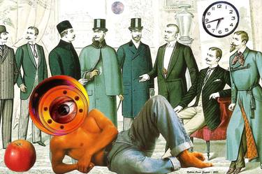 Original Surrealism People Collage by Roberto Oscar Gasperi