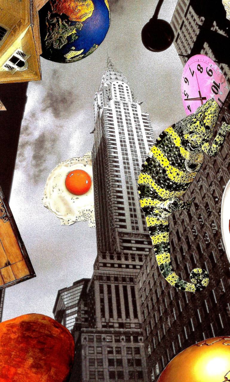 Original Surrealism Cities Collage by Roberto Oscar Gasperi