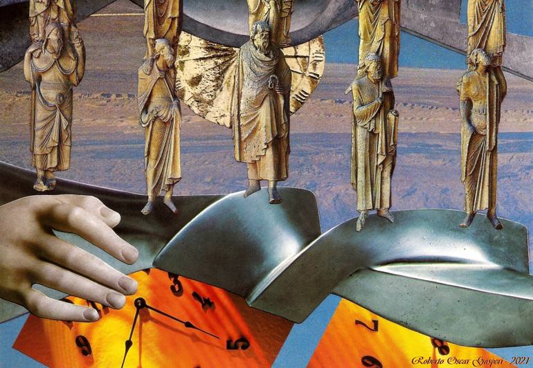 Original Conceptual World Culture Collage by Roberto Oscar Gasperi