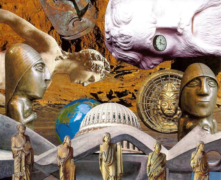 Original World Culture Collage by Roberto Oscar Gasperi