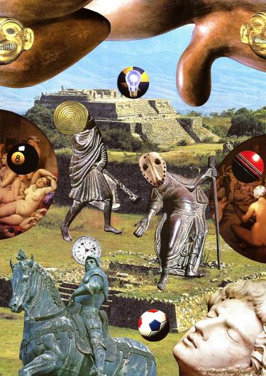 Original Conceptual World Culture Collage by Roberto Oscar Gasperi