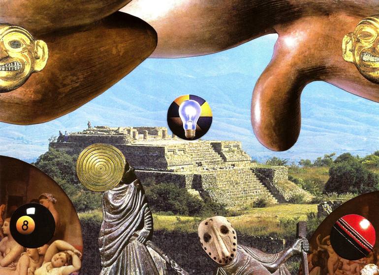 Original Conceptual World Culture Collage by Roberto Oscar Gasperi