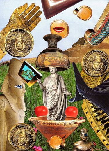 Original Conceptual World Culture Collage by Roberto Oscar Gasperi