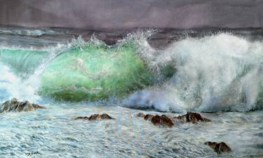 Print of Photorealism Seascape Paintings by vishalandra m dakur