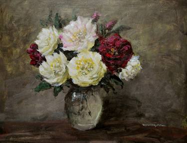Original Impressionism Floral Paintings by vishalandra m dakur