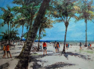 Print of Art Deco Beach Paintings by vishalandra m dakur